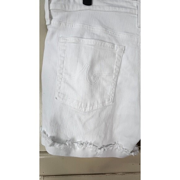 AG Adriano Goldschmied The Hailey White Short Sz 31R Ex Boyfriend Roll Up U4 - Picture 8 of 12